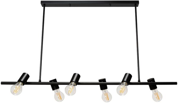 Toolight - Kovová industriální stropní lampa 6xE27 APP480-6CP, černá, OSW-00906