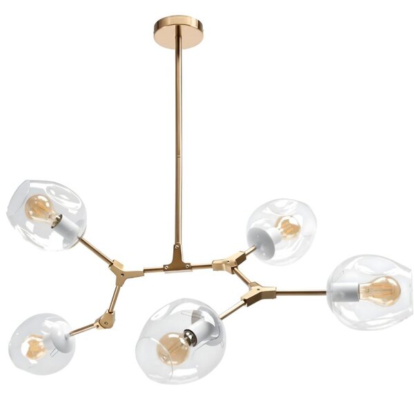 Toolight - Závěsná lampa 5xE27 APP506-5C, zlatá, OSW-08555