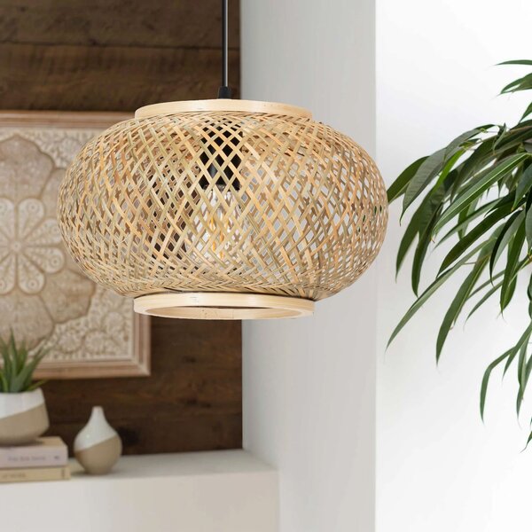 Toolight Toolight, stropní svítidlo ve stylu Boho 1xE27 APP1247-1CP, přírodní, OSW-01410