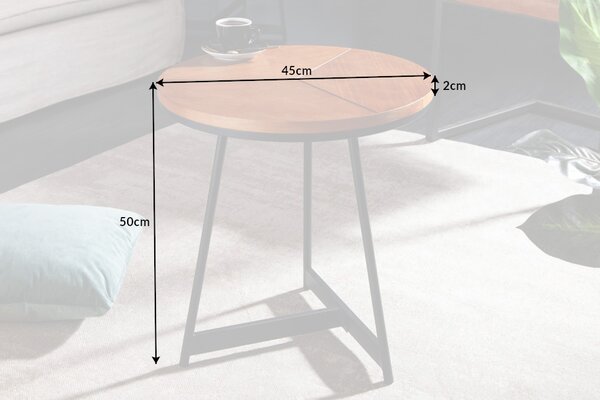 Designový odkládací stolek Faxon 45 cm imitace dub