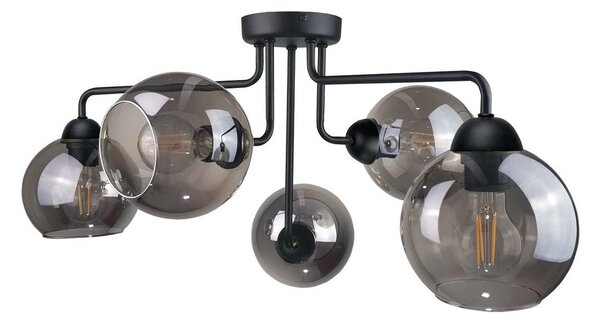 Přisazený lustr OSMO 5xE27/60W/230V černá