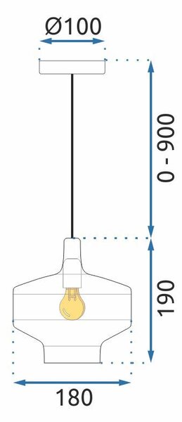 Toolight Závěsné svítidlo s APP1122-1CP Black