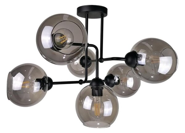 Přisazený lustr OSMO 6xE27/60W/230V černá