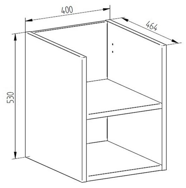 Mereo Mereo, Aira, koupelnová skříňka 40 cm, spodní, bílá, dub, CN715S