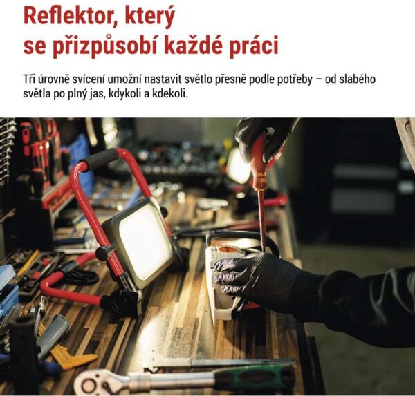 EMOS LED reflektor ACCO nabíjecí přenosný, 35W, studená bílá 1542033000