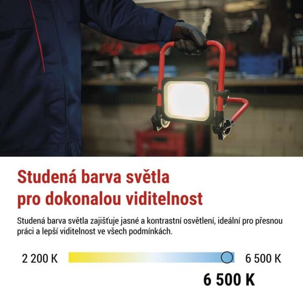 EMOS LED reflektor ACCO nabíjecí přenosný, 35W, studená bílá 1542033000