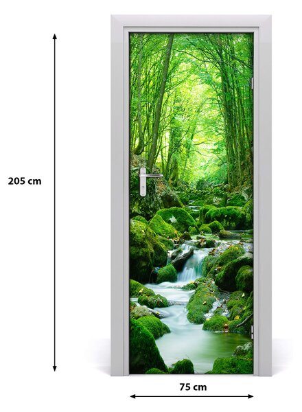 Fototapeta na dveře potok džungle 75x205 cm