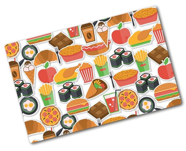 Kuchyňská deska velká skleněná Fast food pl-ko-80x52-f-66312714