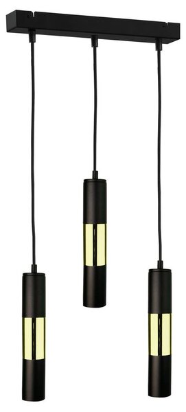 Lustr na lanku MAGNUMA 3xGU10/50W/230V černá/zlatá