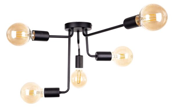 Přisazený lustr NIXO 5xE27/60W/230V černá