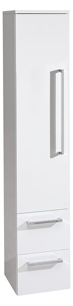 Mereo Mereo, Bino, koupelnová skříňka vysoká 163 cm, levé otevírání, bílá, bílá/dub, CN667