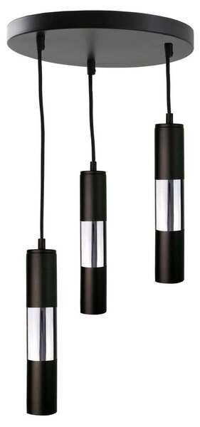 Lustr na lanku MAGNUMA 3xGU10/50W/230V černá/lesklý chrom