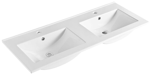 Mereo Mereo, Mailo, koupelnová skříňka s keramickým umyvadlem 121 cm, bílá, dub, antracit, CN538