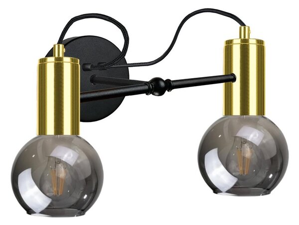 Nástěnné svítidlo LIVA 2xE27/60W/230V černá/zlatá