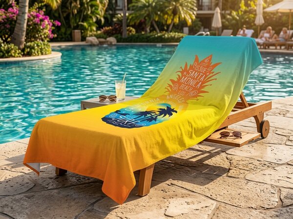 Rychleschnoucí XXL plážová osuška ANANARA barevná 150 x 210 cm, 100% mikrovlákno