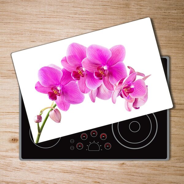 Deska na krájení skleněná Růžová orchidej pl-ko-80x52-f-67673367