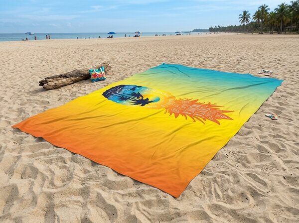 Rychleschnoucí XXL plážová osuška ANANARA barevná 150 x 210 cm, 100% mikrovlákno