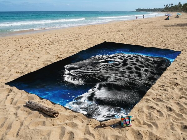 Rychleschnoucí XXL plážová osuška LEORIX barevná 150 x 210 cm, 100% mikrovlákno