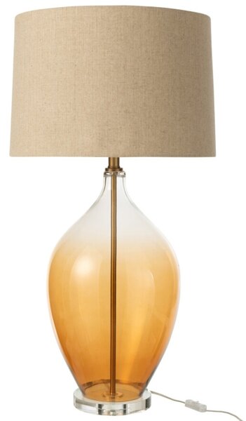 J-line Oranžová sklená stolní lampa Amber 85 cm