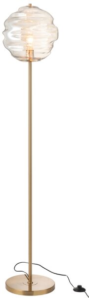 J-line Hnědá skleněná stojací lampa Honeycomb 156 cm