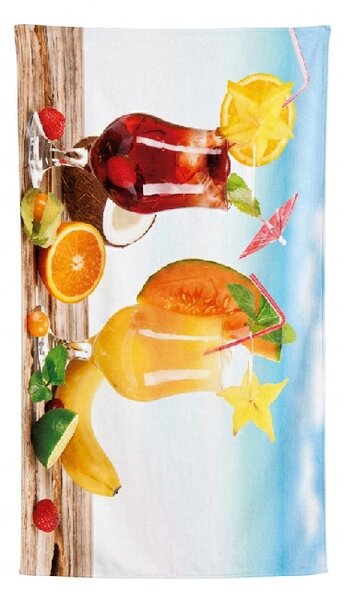Rychleschnoucí XXL plážová osuška DRINKOZA barevná 150 x 210 cm, 100% mikrovlákno