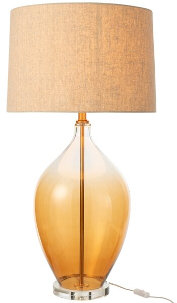 J-line Oranžová sklená stolní lampa Amber 85 cm