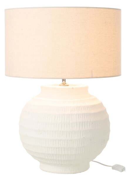 J-line Bílá keramická stolní lampa Terracotta 62 cm