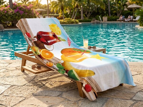 Rychleschnoucí XXL plážová osuška DRINKOZA barevná 150 x 210 cm, 100% mikrovlákno