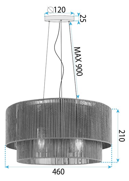 Toolight Závěsné stropní svítidlo BOHO B9 APP1837-1CP