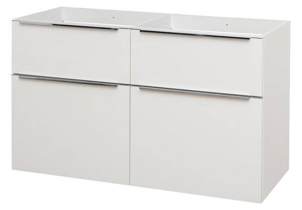 Mereo Mereo, Mailo, koupelnová skříňka 121 cm, bílá, dub, antracit, CN513S