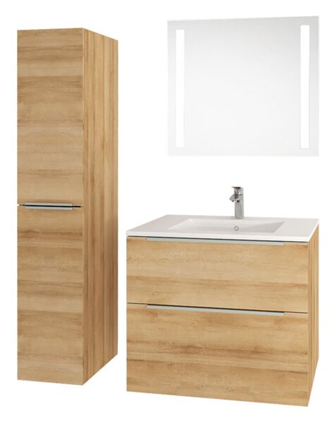 Mereo Mereo, Mailo, koupelnová skříňka vysoká 170 cm, chrom madlo, CN524LP