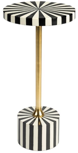 Černobílý odkládací stolek Bold Monkey Strike Lucky 24,5 cm