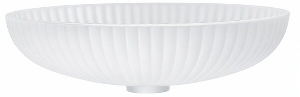 BPS-koupelny Skleněné umyvadlo na desku HYD-BRT3-WH-510 51x35 cm, mat