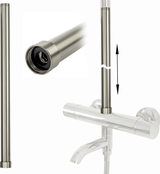 Prodloužení pro vanovou/sprchovou soupravu REA ø 25 mm - 50 cm, nikl kartáčovaný