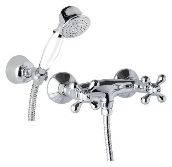 Mereo Mereo, Sprchová nástěnná baterie, Retro Viktorie, s příslušenstvím, chrom, CBL601