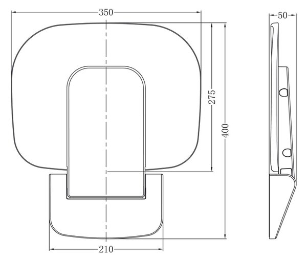 Mereo Mereo, Sedátko do sprchy, duroplast, černé, CSS121B