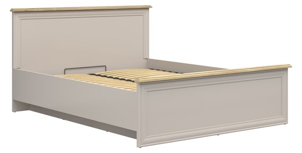 Manželská postel 160 cm BRW Anga LOZ/160/B (kašmír + dub muavella)