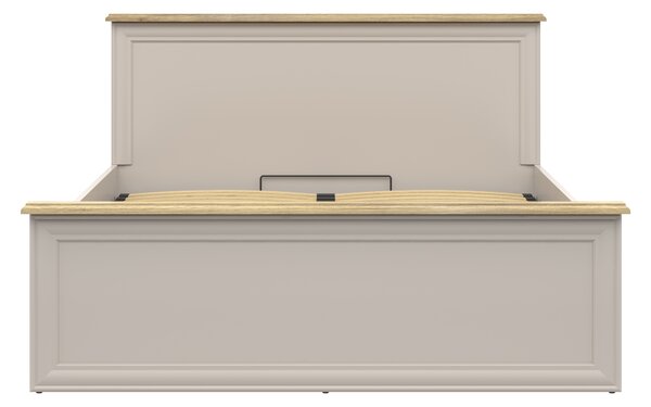 Manželská postel 160 cm BRW Anga LOZ/160/B (kašmír + dub muavella)