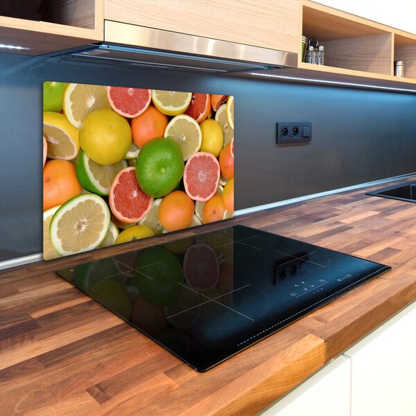 Kuchyňská deska velká skleněná Citrusové ovoce pl-ko-80x52-f-75213206