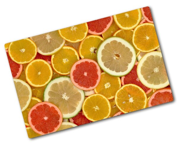 Kuchyňská deska velká skleněná Citrusové ovoce pl-ko-80x52-f-75221709