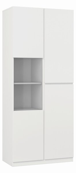 VITRÍNA, bílá, 79,4/187,5/40 cm MID.YOU - Kredence a vitríny, Online Only