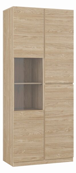 VITRÍNA, barvy dubu, 79,4/187,5/40 cm MID.YOU - Kredence a vitríny, Online Only