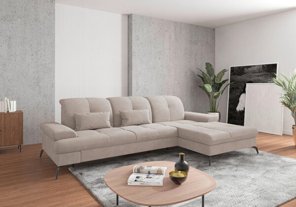 ROHOVÁ SEDAČKA, textil, šedobéžová Sit & More - Sedací soupravy, Online Only
