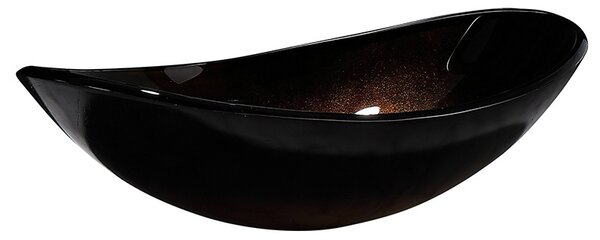 BPS-koupelny Keramické umyvadlo na desku HYD-LI-GL-BL-530 54x37 cm, zlaté lesk
