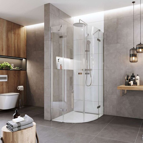 Mereo Mereo, Sprchový kout, Novea, R 550, 90x90x200 cm, pantový, chrom ALU, sklo čiré 6 mm, EC, CK70101Z