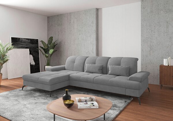ROHOVÁ SEDAČKA, textil, šedá Sit & More - Sedací soupravy, Online Only
