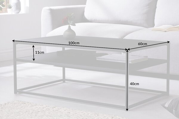 Designový konferenční stolek Damaris 100 cm černý