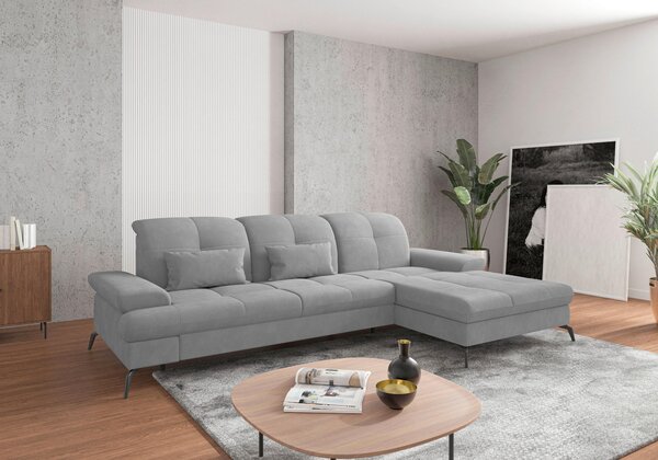 ROHOVÁ SEDAČKA, textil, šedá Sit & More - Sedací soupravy, Online Only