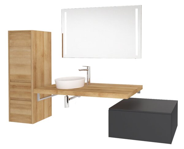 Mereo Mereo, Umyvadlo na desku bez přepadu, 355x120 mm, kulaté, keramické, UC363612C