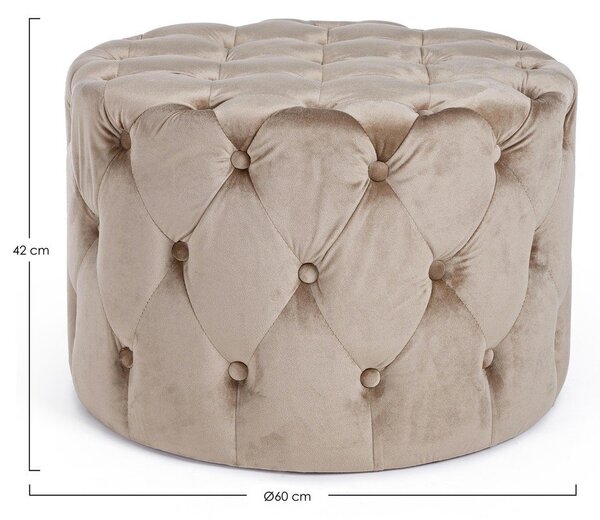 Taupe taburet Lorella – Yes Everyday